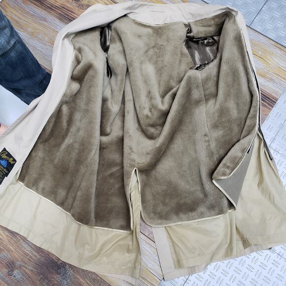 Vintage Clipper Mist All Weather Trench Coat Removable Fur Lined Iconic 44 R - Picture 3 of 11